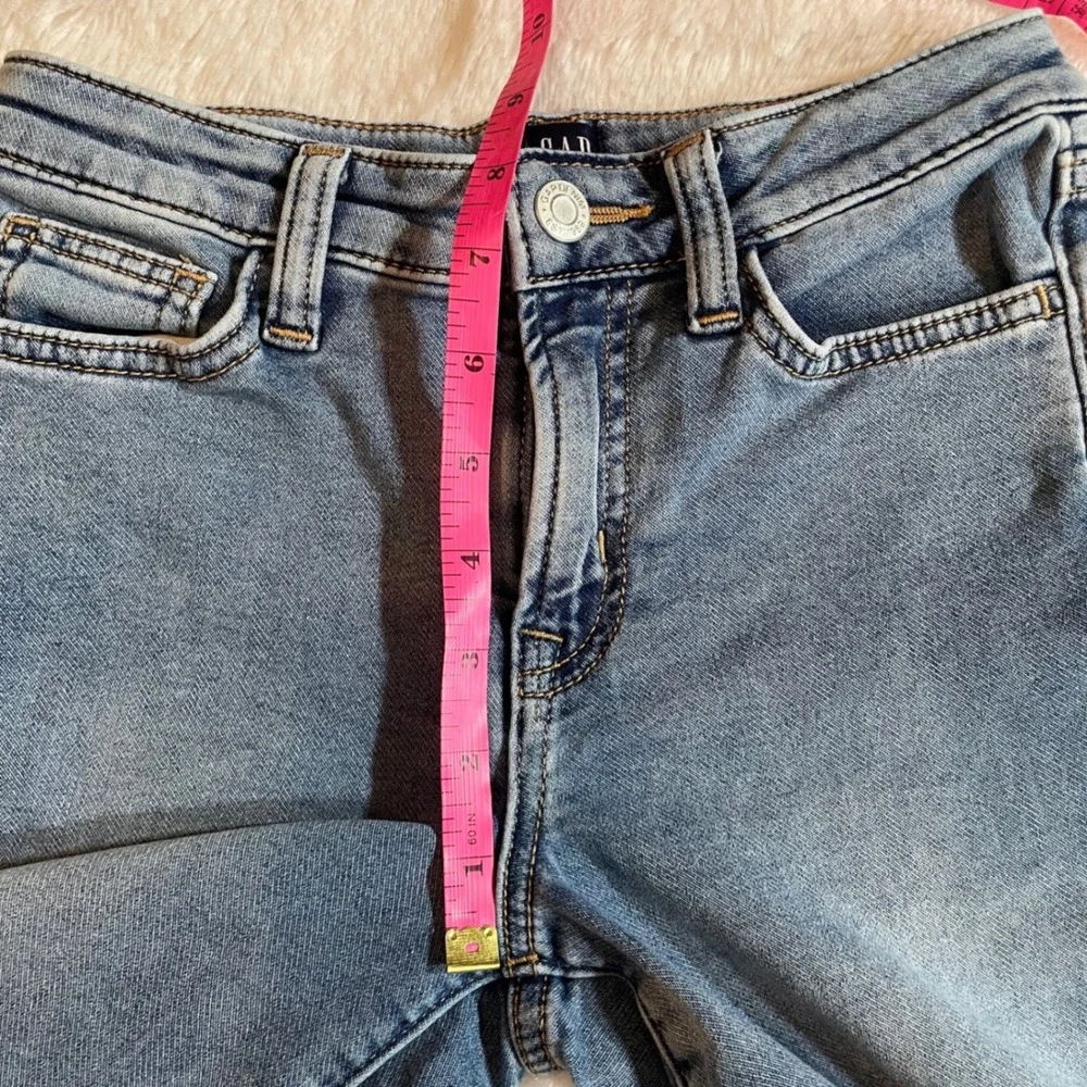 Gap Kids SuperSoft Wide-Leg Ankle Jeans Medium Wash Blue Denim Pants Size 8 Y2K